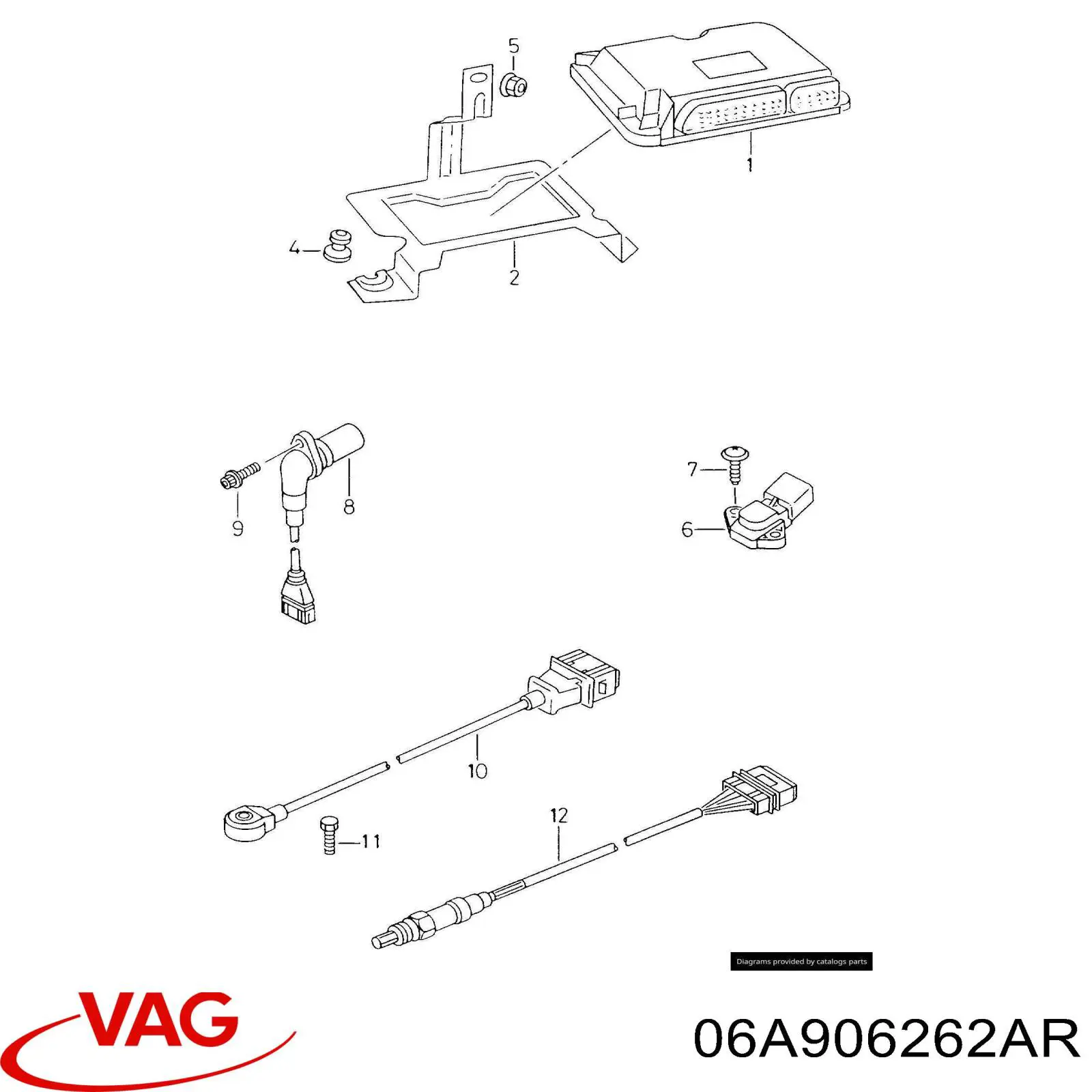Sonda lambda de oxígeno posterior al catalizador VAG 06A906262AR precio, desde 49,91 EUR