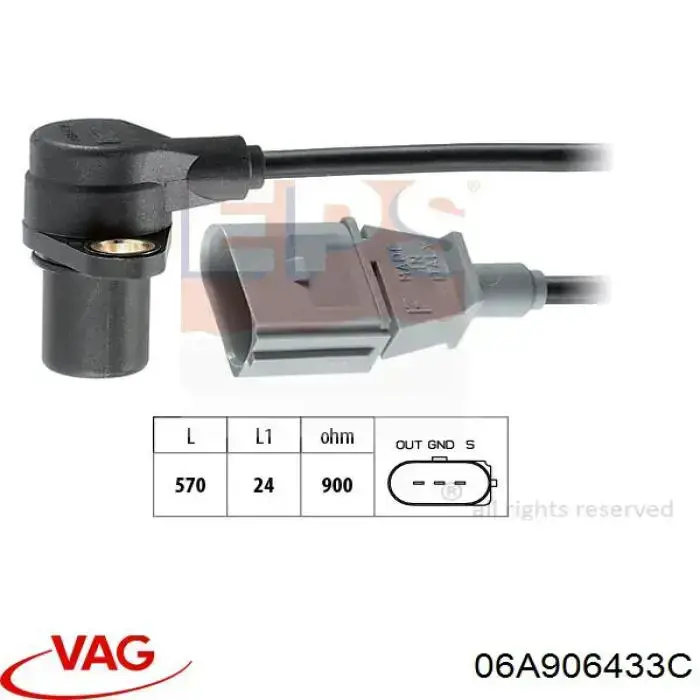 Generador de impulsos, cigüeñal  VAG 06A906433C precio, desde 25,00 EUR