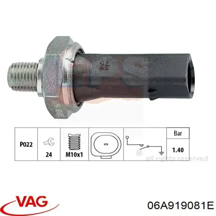 06A919081E VAG sensor de presión de aceite