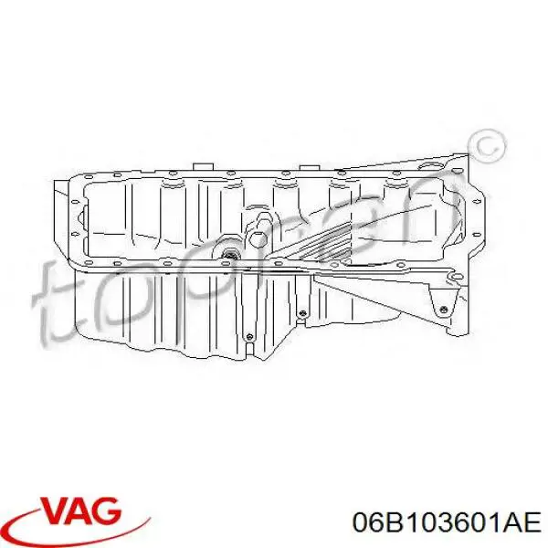 Cárter de aceite del motor 06B103603BK VAG