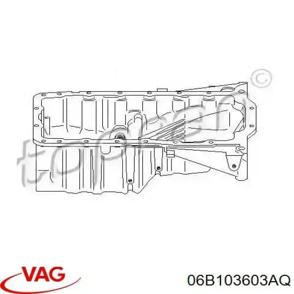 Cárter de aceite del motor VAG 06B103603AQ
