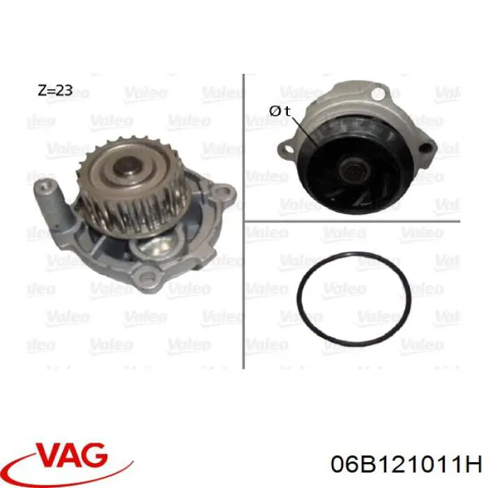 Bomba de agua 06B121011H VAG