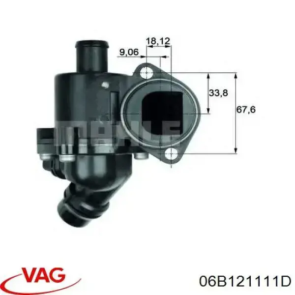 Caja del termostato Audi A4 8EC