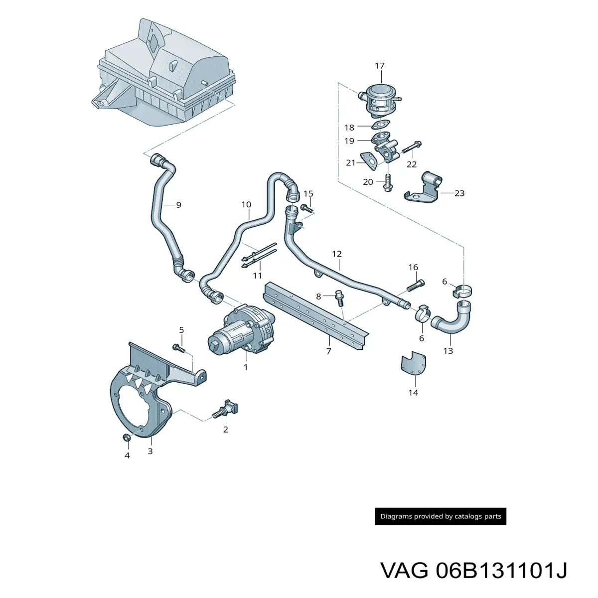 Comprar 06B131101J VAG Válvula de aire secundario