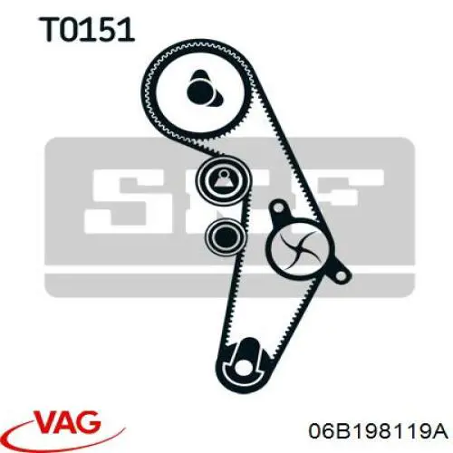 Juego de correas dentadas VAG 06B198119A precio, desde 87,78 EUR