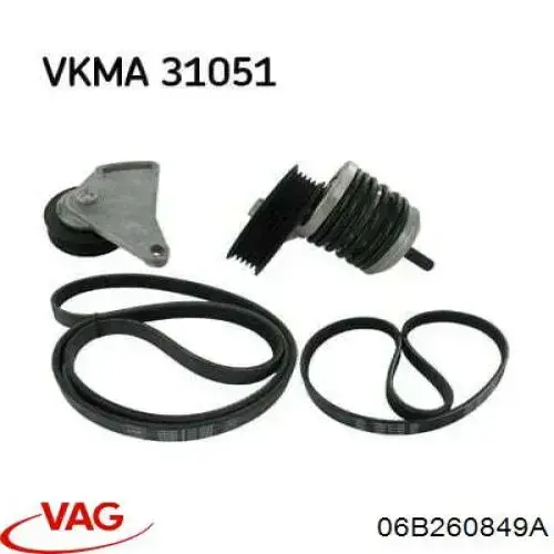 Correa de alternador 06B260849A VAG