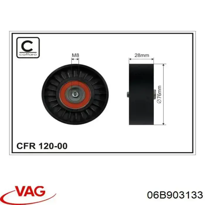 Comprar 06B903133 VAG Tensor de correa poli V 