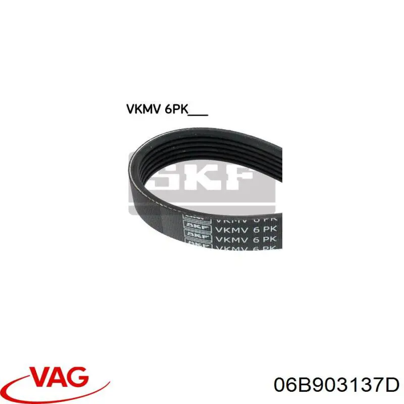 Correa de alternador 06B903137D VAG