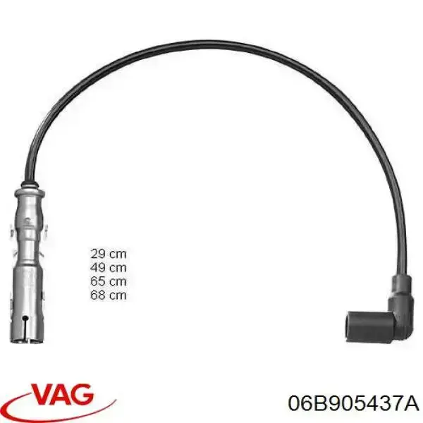 06B905437A VAG cable de encendido, cilindro №4