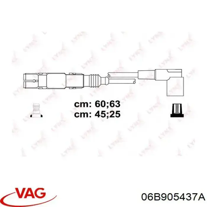 Juego de cables de bujias VAG 06B905437A precio, desde 29,92 EUR