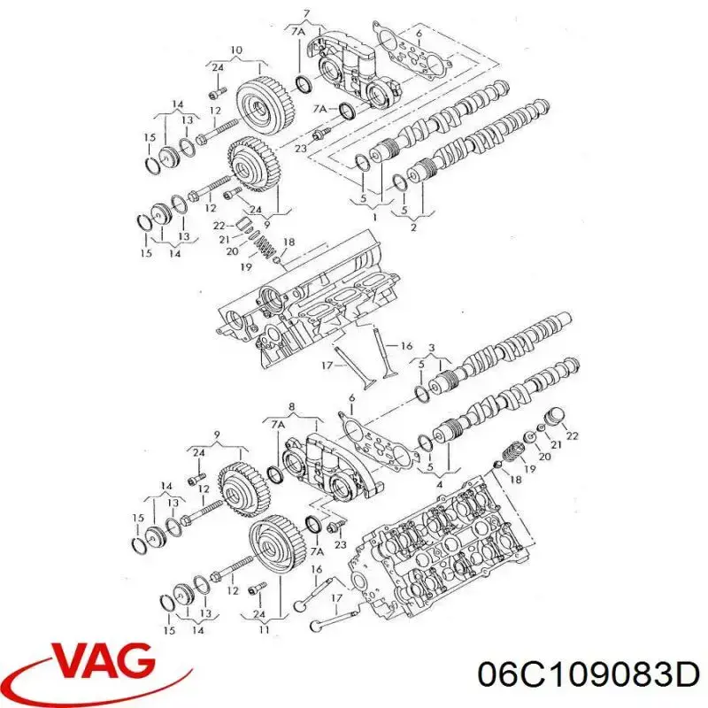 Regulador de fase de distribución VAG 06C109083D precio, desde 1013,33 EUR
