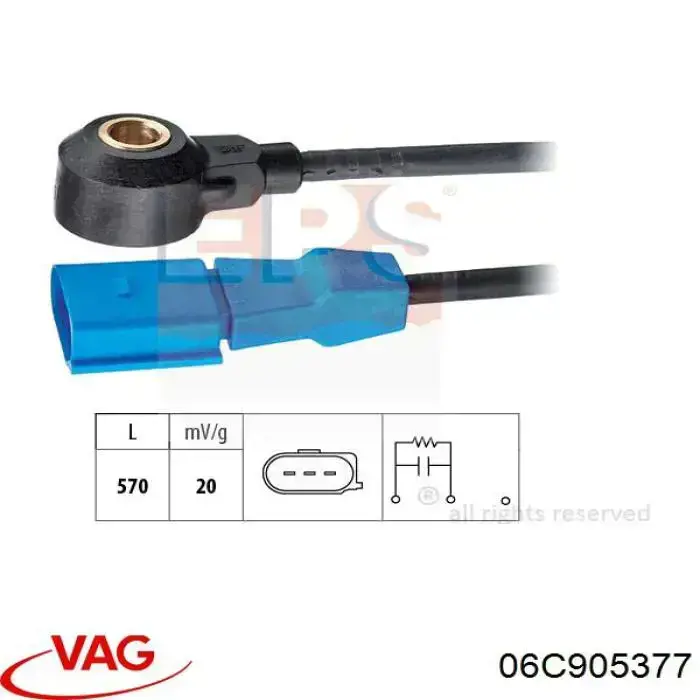 06C905377 VAG sensor de detonacion