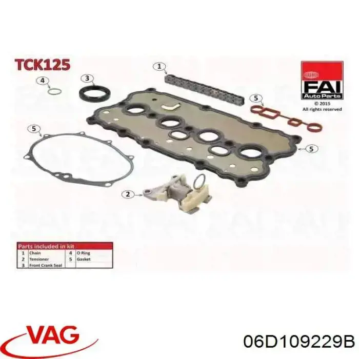 Cadena de distribución 06D109229A VAG