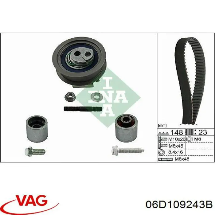 Tensor correa distribución 06D109243B VAG