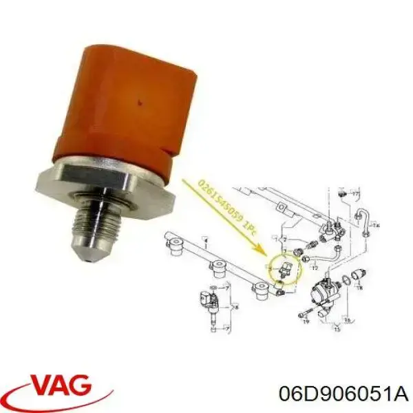 Comprar 06D906051A VAG Sensor de presión de combustible
