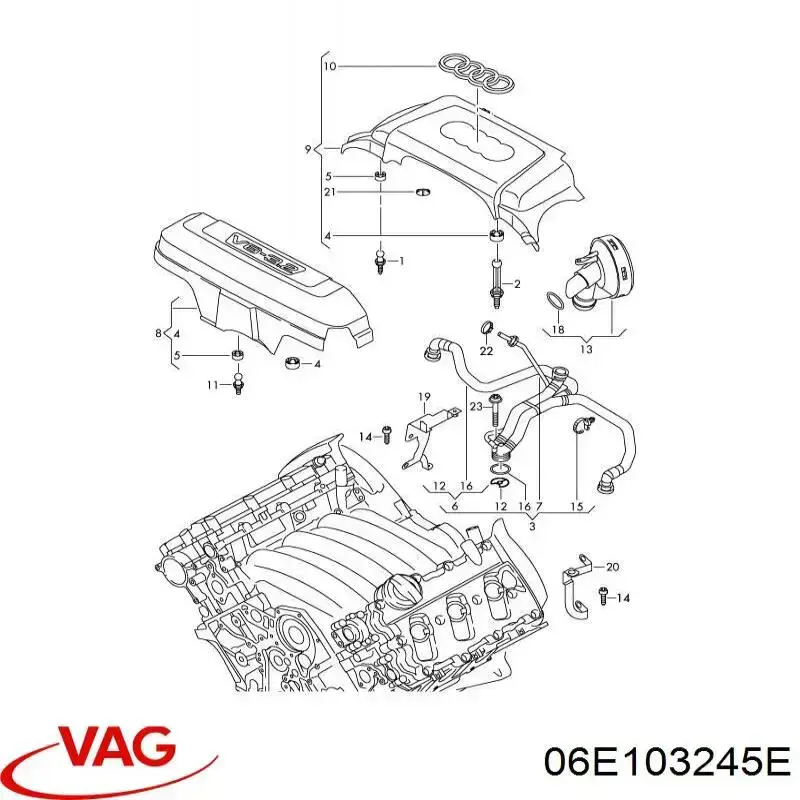 06E103245E VAG Válvula de ventilación del cárter