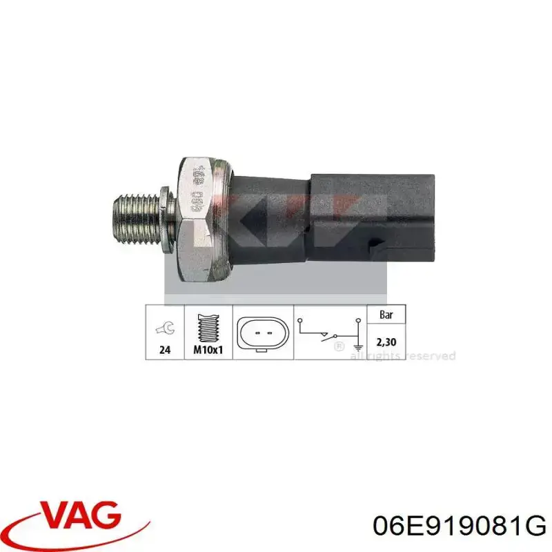 Sensor de aceite VAG 06E919081G