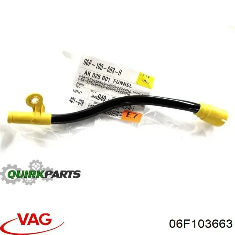 Guía de la varilla de nivel de aceite del motor 06F103663 VAG
