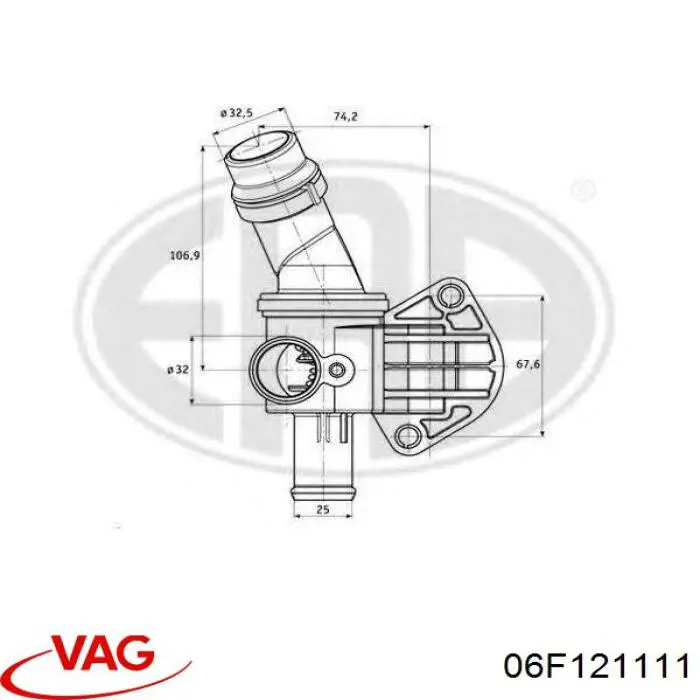 Comprar 06F121111 VAG Caja de termostato