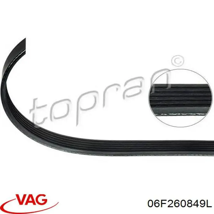 Correa de alternador 06F260849L VAG