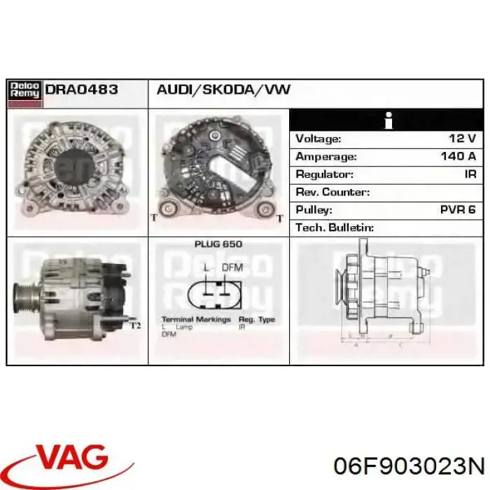 Comprar 06F903023N VAG Dynamo