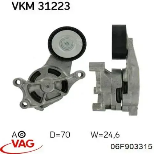 Comprar 06F903315 VAG Tensor de correa poli V 