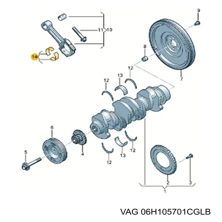 Comprar 06H105701DGLB VAG Cojinetes de biela