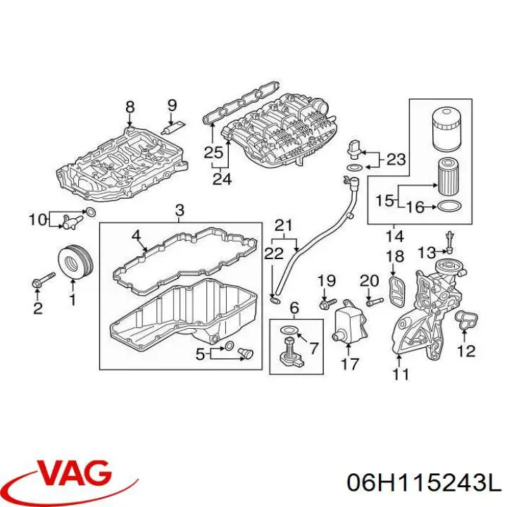 06H115243L VAG Válvula control, ajuste de levas