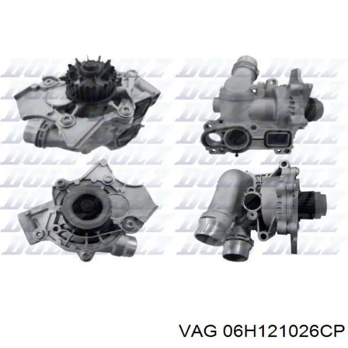 Motor de agua, completo con caja VAG 06H121026CP