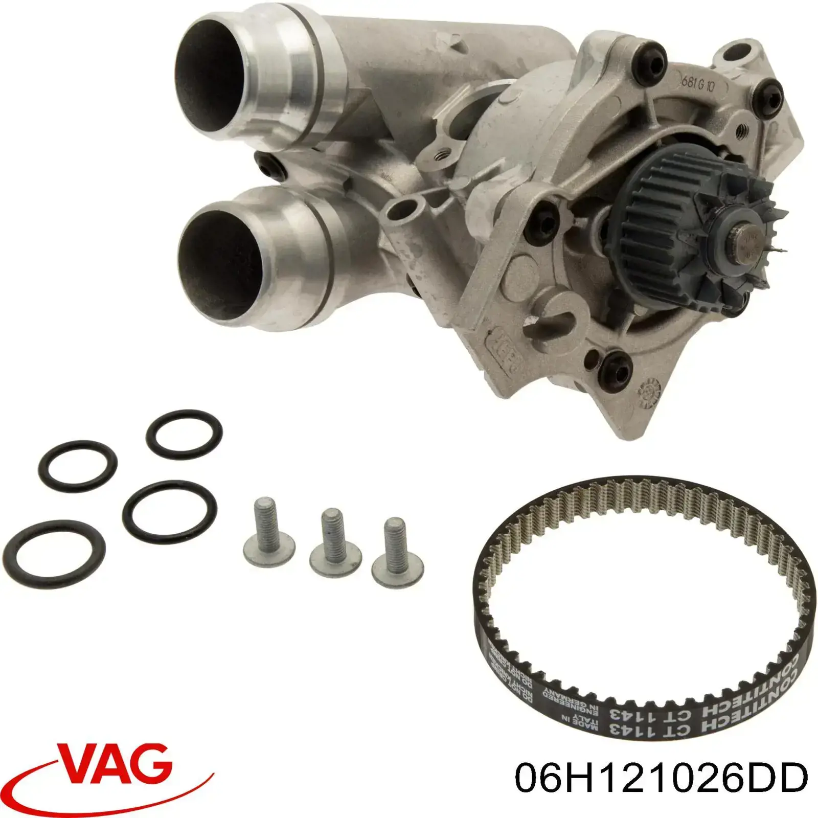 Motor de agua, completo con caja VAG 06H121026DD