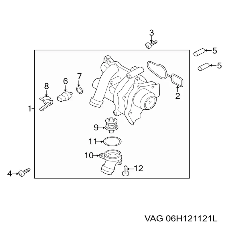 Comprar 06H121121L VAG Tapa de termostato