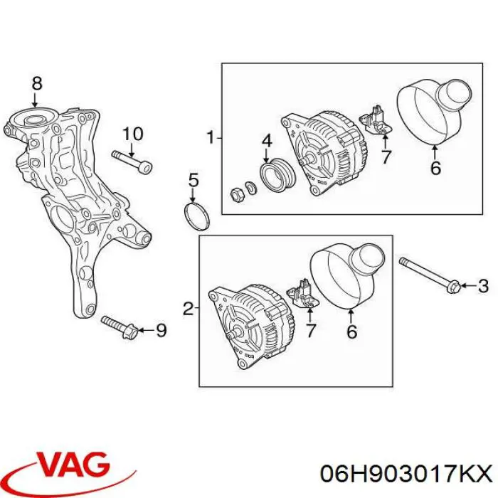 06H903017KX VAG alternador