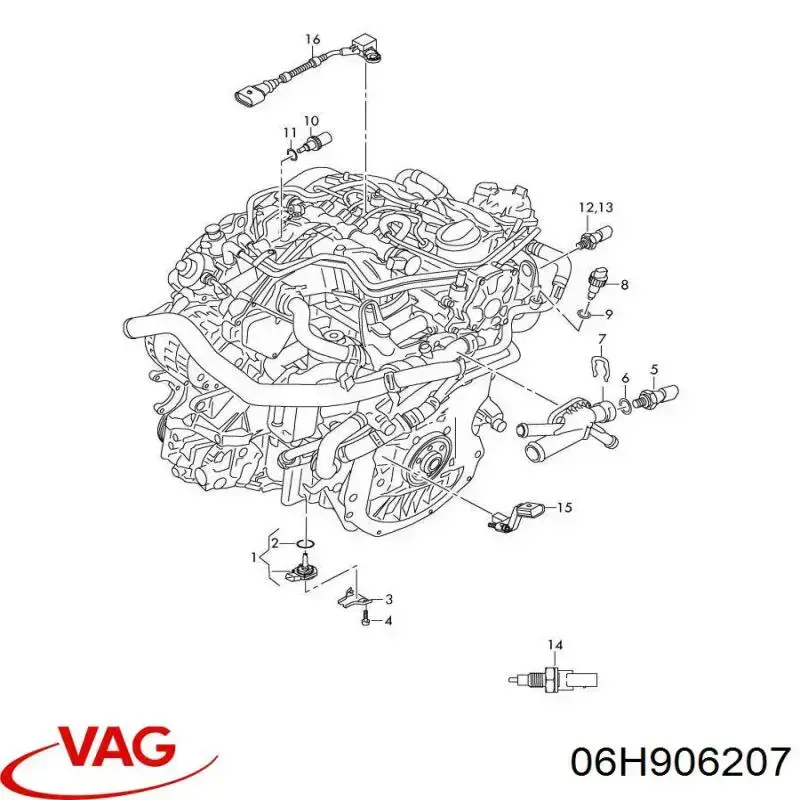 06H906207 VAG Sensor de punto muerto