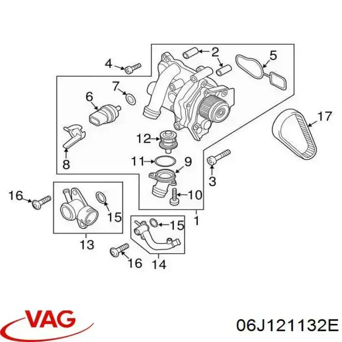 Comprar 3F121137 AND Brida del sistema de refrigeración (triple unión)
