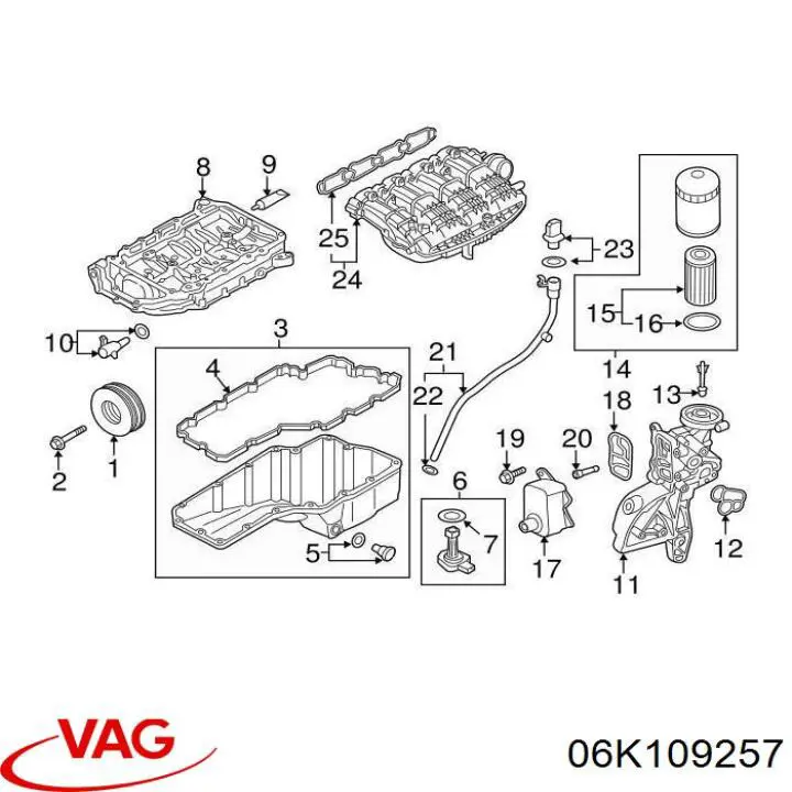 Válvula de control del árbol de levas VAG 06K109257 precio, desde 38,83 EUR