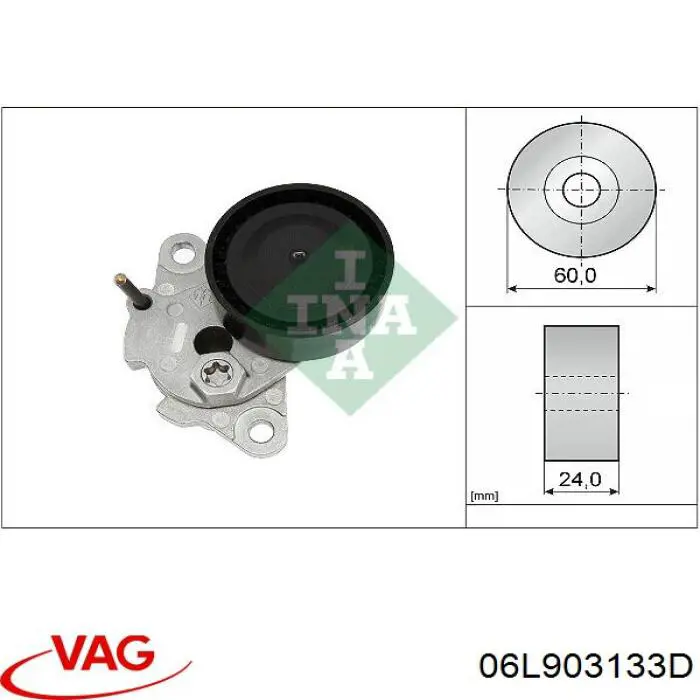 Comprar 06K903133AF VAG Tensor de correa poli V 