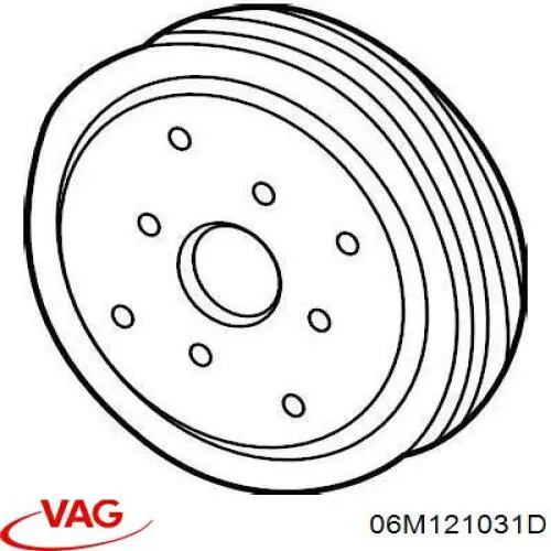 06M121031D Bentley polea, bomba de agua