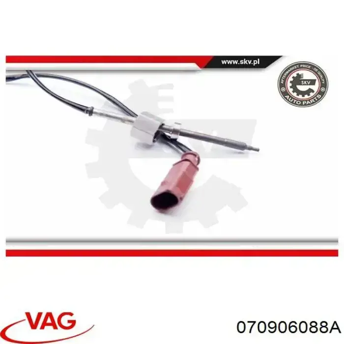 Sensor de temperatura de gases de escape después del filtro de partículas VAG 070906088A