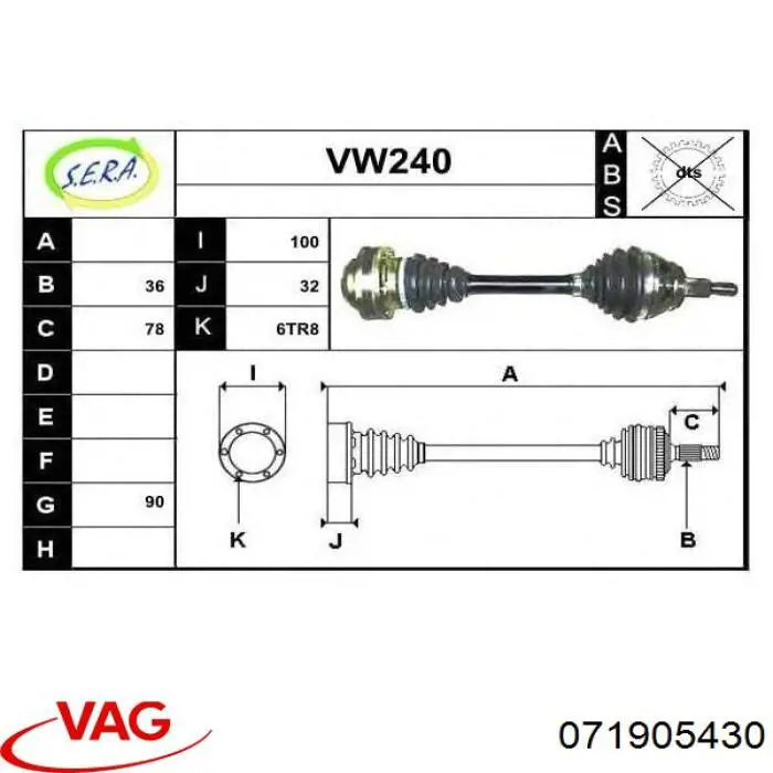 Cables de bujías 071905430 VAG