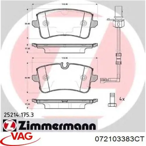 072103383T VAG junta de culata