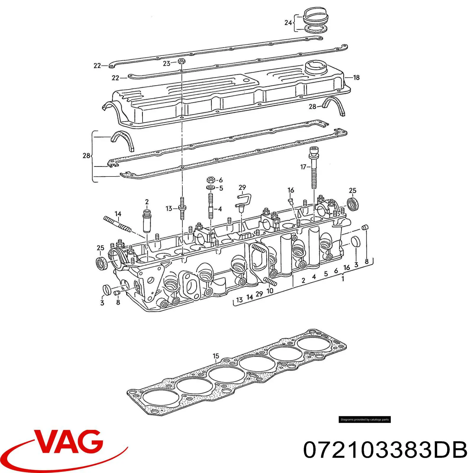 Comprar 072103383DB VAG Junta de culata