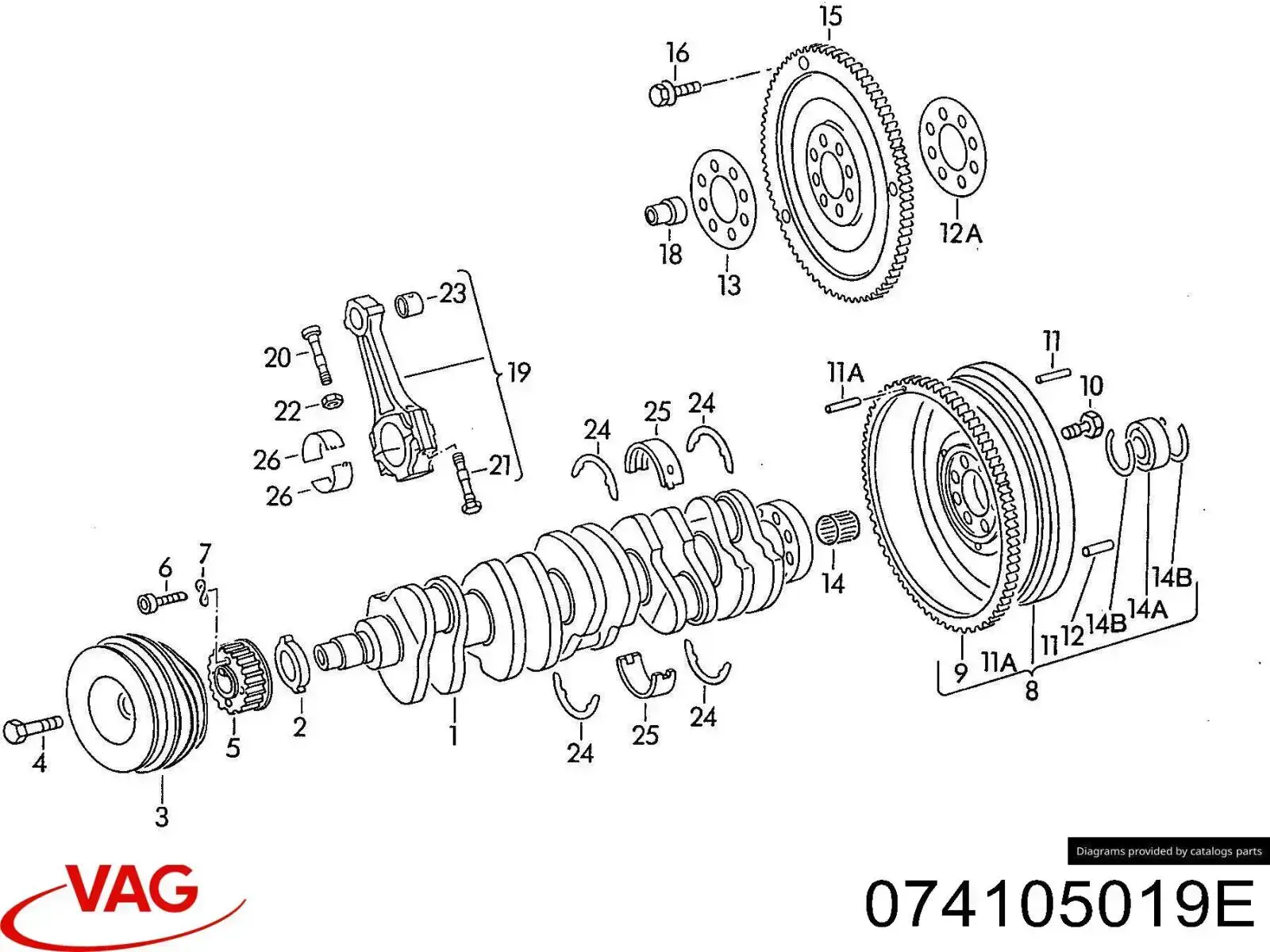 Cigüeñal VAG 074105019E precio, desde 813,42 EUR