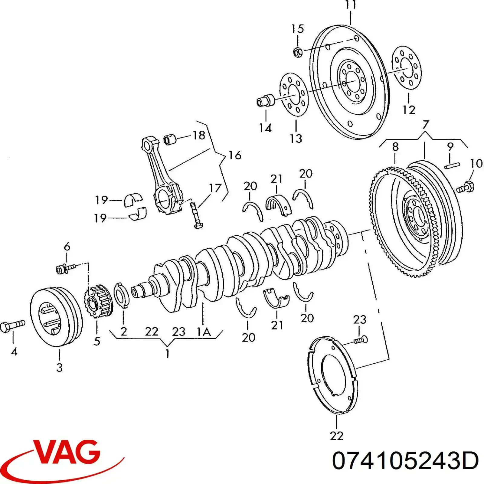 Polea del cigüeñal Audi 100 C4 sedán (4A2) (1990 - 1994) precio, desde 762,66 EUR