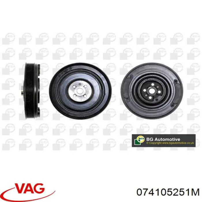 Polea del cigüeñal VAG 074105251M precio, desde 98,65 EUR