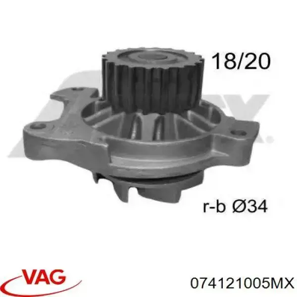 Bomba de agua 074121005MX VAG