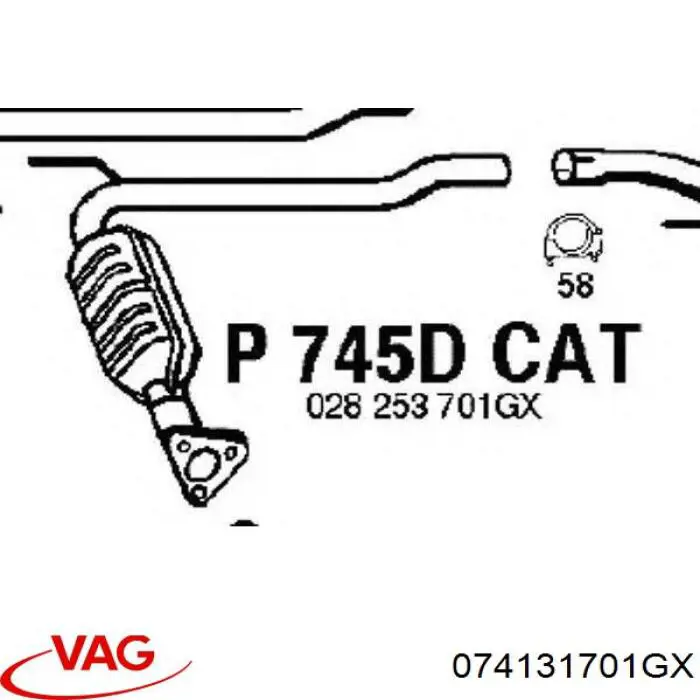 Catalizador VAG 074131701GX precio, desde 140,64 EUR