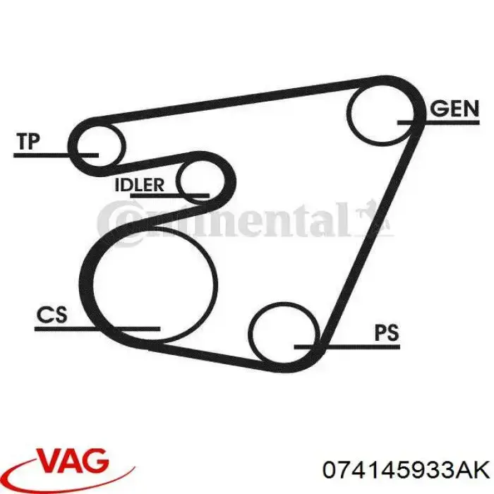 Correa de transmisión trapezoidal VAG 074145933AK precio, desde 19,00 EUR