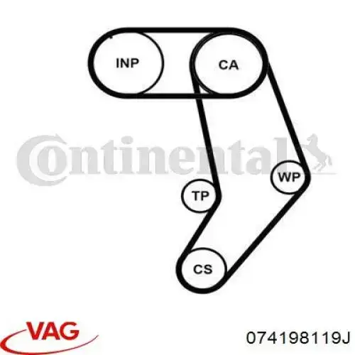Juego de correas dentadas VAG 074198119J precio, desde 91,66 EUR