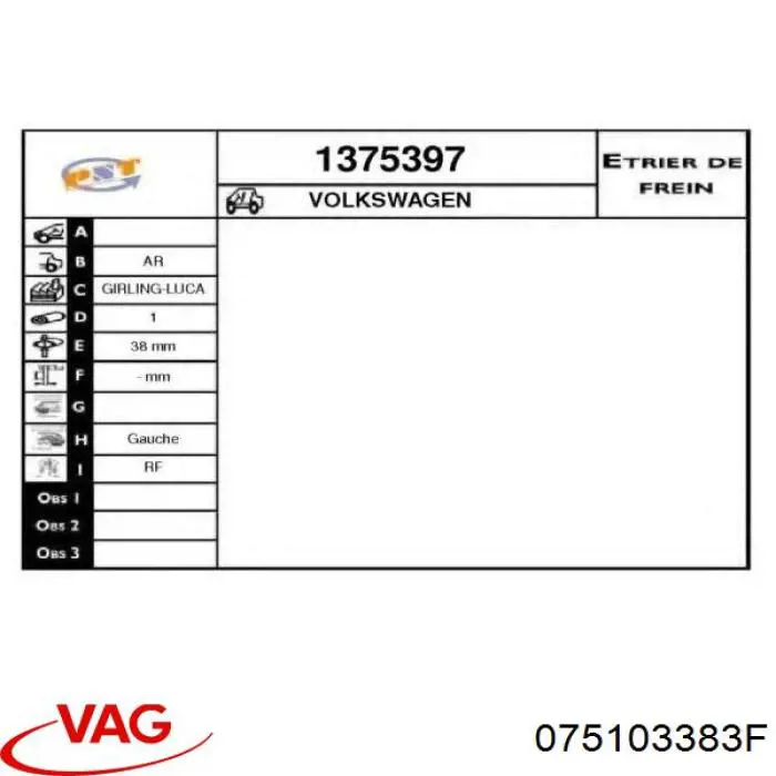 Juntas de culata VAG 075103383F precio, desde 60,30 EUR