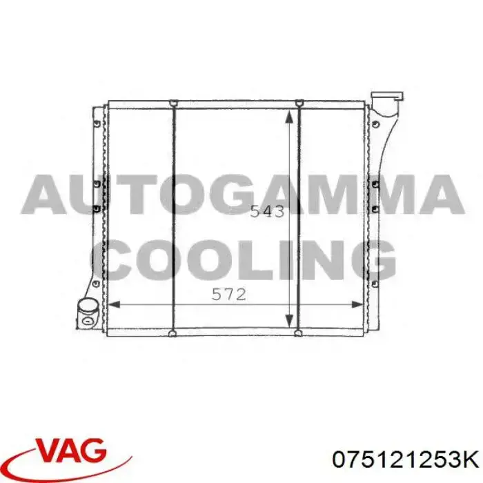 Comprar 075121253K VAG Radiador de auto